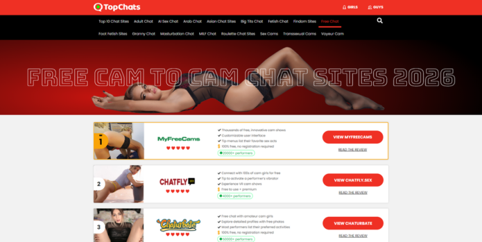 Topchats: Best Free Cam Sites for Hot Live Sex Shows